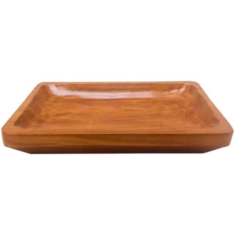 Centro de Mesa Decorativo de Madeira Natural 7x36x22cm Sala Jantar Decoração