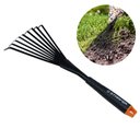 Ver imagem 1 de Ancinho Rastelo Ferramenta Jardinagem com Cabo para Jardim Limpar Grama 400mm - Starfer