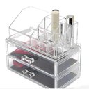 Ver imagem 3 de Organizador de Cosmeticos Maquiagem 4 Gavetas e Espelho Acrilico Porta Batom Pincel Lapis Joia