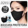 Kit 10 Máscara KN95 Modelo FFP2 3D - Preta - 1