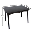 Ver imagem 4 de Jogo de Jantar Colonial Brisa Mesa 110x80 Cm Preta + 04 Cadeiras Mel Rustico