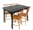 Ver mais imagens de Jogo de Jantar Colonial Brisa Mesa 110x80 Cm Preta + 04 Cadeiras Mel Rustico