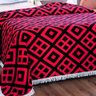 Colcha Casal Chenille Canelada Gabriela Vermelho Preto Jolitex - 4