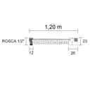 Ver imagem 2 de Flexível Cromado Para Ducha Higiênica de 1,2 Ms Alemão Tipo Deca - 4260261 GmbH FLEXIVEL DUCHA HIGIE