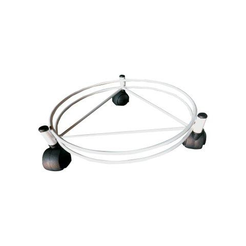 Suporte para Botijão e Vaso Epoxi com Rodinhas Branco