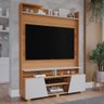 Estante Home Theater Master Nature/off White para Tv até 55” - Permóbili - 2