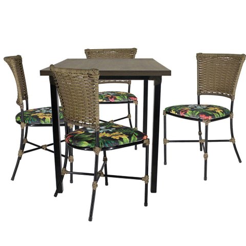 Mesa De Cozinha Cadeiras Gramado Pequi Jogo De Jardim