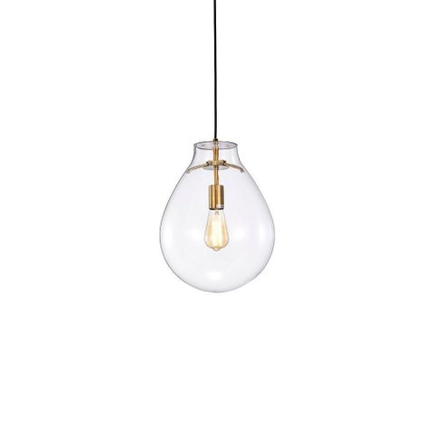 Lustre Pendente Skylight Tommy 3039 P E27 Bivolt Dourado-transparente Sky-3039tp
