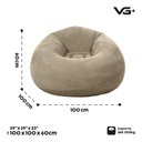 Ver imagem 5 de Sofá Poltrona Puff Inflável Deluxe Aveludado Vg+ Marrom