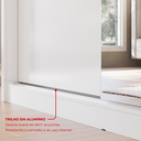 Ver imagem 7 de Guarda-roupa Casal com Espelho 3 Portas de Correr 202x190cm Plata Branco