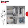 Guarda Roupa Casal 3 Portas Plata  - 4