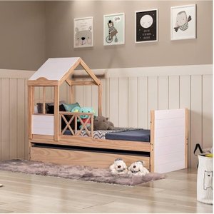 Bicama Solteiro Infantil Garden com Telhado Plus Casatema