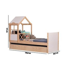 Bicama Solteiro Infantil Garden com Telhado Plus Casatema - 9