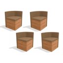 Ver imagem 1 de Cadeira Sala de Jantar 4CAD800 Kit 4 Un Freijó/Suede Caramelo - Kappesberg