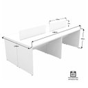 Ver imagem 2 de Estação de Trabalho 4 Lugares 140x60 Mesa para Escritório Netmobil - Branco