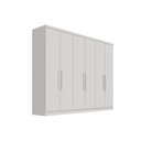 Ver imagem 1 de Guarda Roupa Casal 6 Portas e 8 Gavetas Vértice Branco - Novo Horizonte