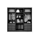 Ver imagem 3 de Guarda Roupa Casal 6 Portas e 8 Gavetas Vértice Branco - Novo Horizonte