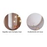 Kit Aparador Canelado Lira com Espelho Decorativo Jade Cimol Off White/Nature - 7