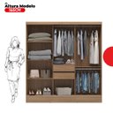 Ver imagem 4 de Guarda Roupa Casal 3 Portas 2 Gavetas Plata