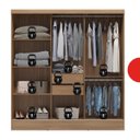 Ver imagem 5 de Guarda Roupa Casal 3 Portas 2 Gavetas Plata