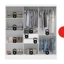 Ver imagem 5 de Guarda Roupa Casal 3 Portas 2 Gavetas Plata 