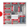 Guarda Roupa Casal 3 Portas 2 Gavetas Plata  - 8
