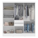 Ver imagem 2 de Guarda Roupa Casal 3 Portas 2 Gavetas Plata 