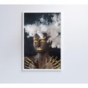 Ver imagem 3 de Quadro Mulher Negra 80x120 Cm Vidro Impresso