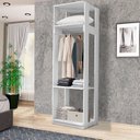 Ver imagem 1 de Guarda Roupa Módulo para Closet 1 Cabideiro 3 Prateleiras Titan Espresso Móveis
