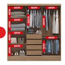 Ver mais imagens de Guarda Roupa Casal 3 Portas 4 Gavetas Plata 