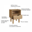 Ver imagem 6 de Mesa de Cabeceira Orgânica 1 Gaveta Aura 45cm Marrom