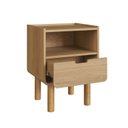 Ver imagem 5 de Mesa de Cabeceira Orgânica 1 Gaveta Aura 45cm Marrom