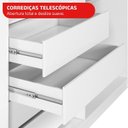 Ver imagem 4 de Guarda-Roupa Casal com Espelho 3 Portas de Correr e 4 Gavetas Plata Yescasa Branco