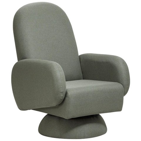 Poltrona de Amamentação Fixa Base Cone Dolce D02 Tramado Verde C-296 - Lyam Decor