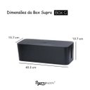 Ver imagem 5 de Caixa para Proteger Organizar Tomadas Fios Cabos 40cm Preto