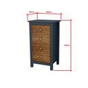 Ver imagem 3 de Mesa de Cabeceira 4 Gavetas Amélia Cinza