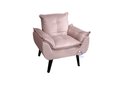 Ver imagem 3 de Kit 02 Poltrona Decorativa Opala Veludo Rosa Nude SMF Decor