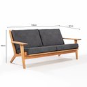 Ver imagem 3 de Sofá 3 Lugares Lótus Stain Jatobá Acquablock Preto