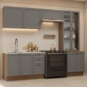 Ver imagem 1 de Armário de Cozinha Completa 270 cm Rustic/Cinza Vik Madesa 06