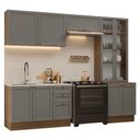 Ver imagem 2 de Armário de Cozinha Completa 270 cm Rustic/Cinza Vik Madesa 06