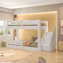 Ver imagem 2 de Beliche Montessoriano Star Plus com Grade Casatema MadeiraOriginals Branco