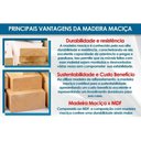 Ver imagem 2 de Conjunto Mesa Elma Premium Madeira Maciça C/ Tampo Madeirado C/ Vidro 120x80cm e 4 Cadeiras Alice