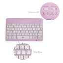 Ver imagem 3 de Teclado e Mouse sem Fio A6732 Slim Recarregável Rosa Alta Compatibilidade com Bluetooth Usb