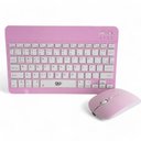 Ver imagem 1 de Teclado e Mouse sem Fio A6732 Slim Recarregável Rosa Alta Compatibilidade com Bluetooth Usb