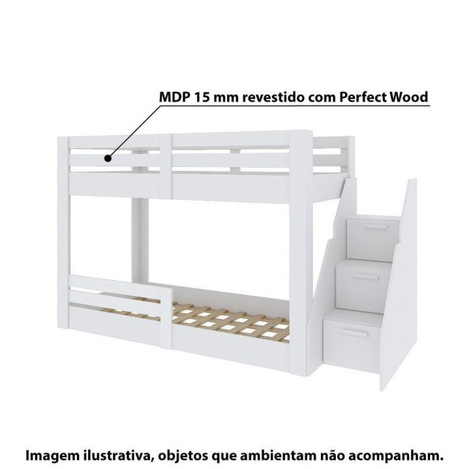 Beliche Montessoriano Star Plus com Grade e Escada Casatema - 5