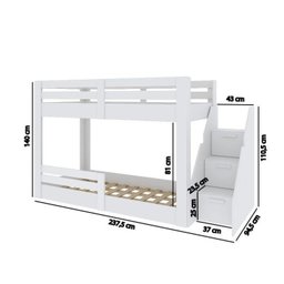 Beliche Montessoriano Star Plus com Grade e Escada Casatema - 8