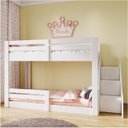 Ver imagem 1 de Beliche Montessoriano Star Plus com Grade e Escada Casatema MadeiraOriginals Branco