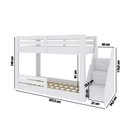 Ver mais imagens de Beliche Montessoriano Star Plus com Grade e Escada Casatema MadeiraOriginals Branco