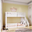 Ver imagem 3 de Beliche Montessoriano Star Plus com Grade e Escada Casatema MadeiraOriginals Branco