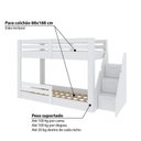 Ver imagem 6 de Beliche Montessoriano Star Plus com Grade e Escada Casatema MadeiraOriginals Branco